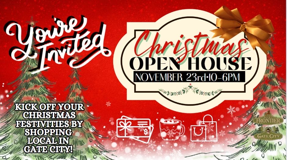 Kick off your Christmas festivities by shopping local for Gate City's Christmas Open House on Nov. 23rd, 2024.