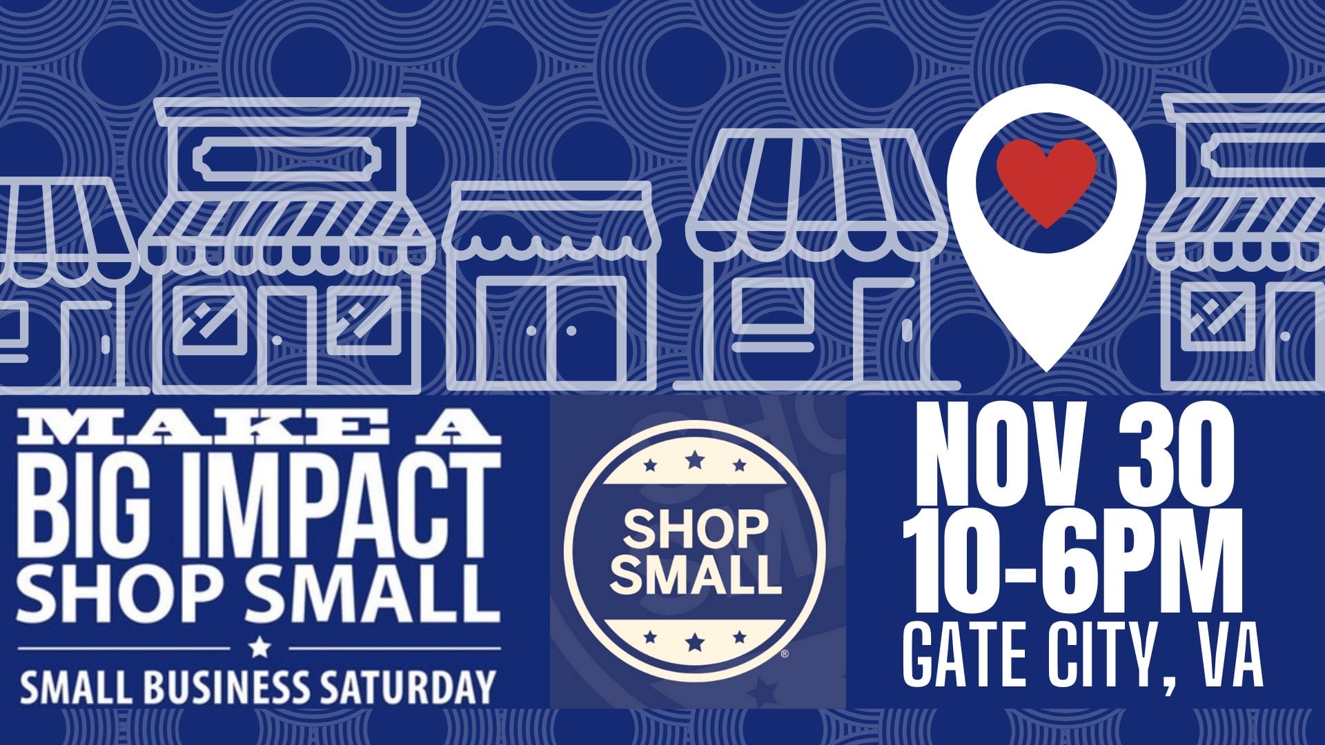 Support small businesses in Gate City, Virginia, on November 30th, 2024 from 10AM-6PM.